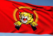 ஜெனிவா மனித உரிமை பேரவைக்கு முன்னாள் ஏற்றப்பட்ட புலிக்கொடி!