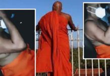 மது போதையில் பதுங்கியிருந்த பிக்குவை மடக்கிப் பிடித்த பொலிஸ்!